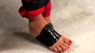 Exotic brunette hardcore foot fetish fuck