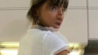 Striking barely legal blonde girl Gina gets fucked sideways