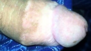 big fat plum headed cock snakes its way out of pajama pants