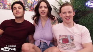 Big Titty Teen Melody Rims Two Guys At Once And Before They All Start Fucking!