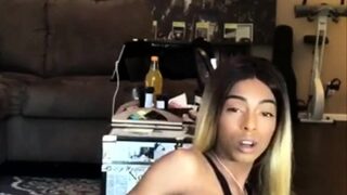Bria backwoods she trying black & white dildo in pussy