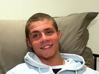 Young British twink Antony solo masturbates and jizzes