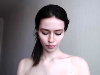 Beautiful teen brunette Jessica Sinn masturbates