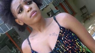 Busty Black MILF Pussy Slammed Rough POV